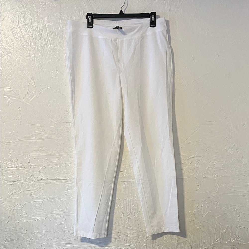 Eileen Fisher White Ankle Pants